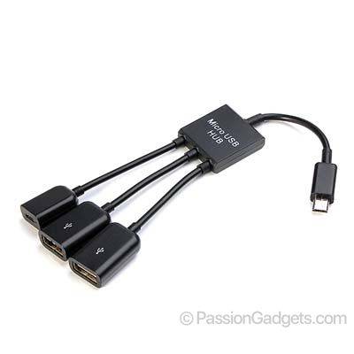 dyr log Kollegium Dual Micro USB Host OTG Hub Adapter Cable For Tablet