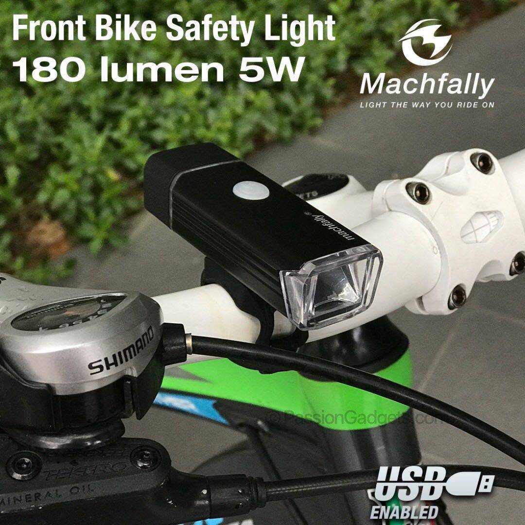 Machfally Usb Rechargeable Head Light 180 Lumens 5w Front Light Headlight 180 Lumen