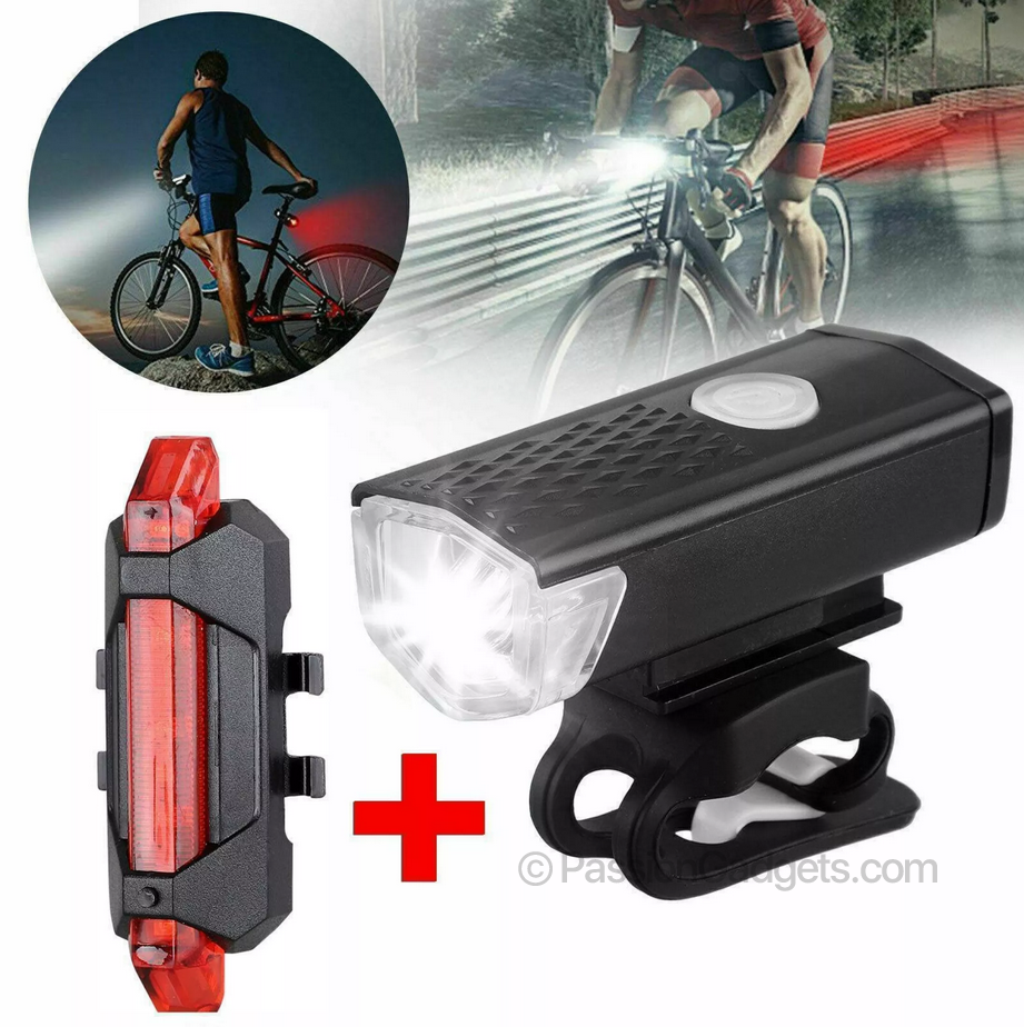 DC-2218 Bicycle USB Rechargeable LED Light Set Waterproof Outdoor Cycling Equipment Accessories Front Rear Light DC2218 2218