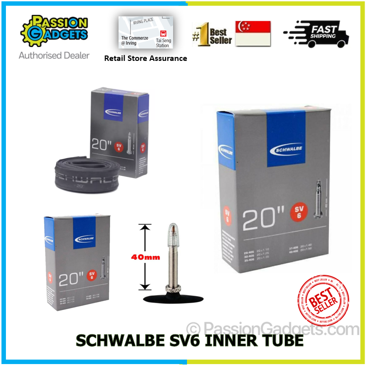Schwalbe Schlauch AV 6 20 28/40-406 AV 40mm, 1432020900