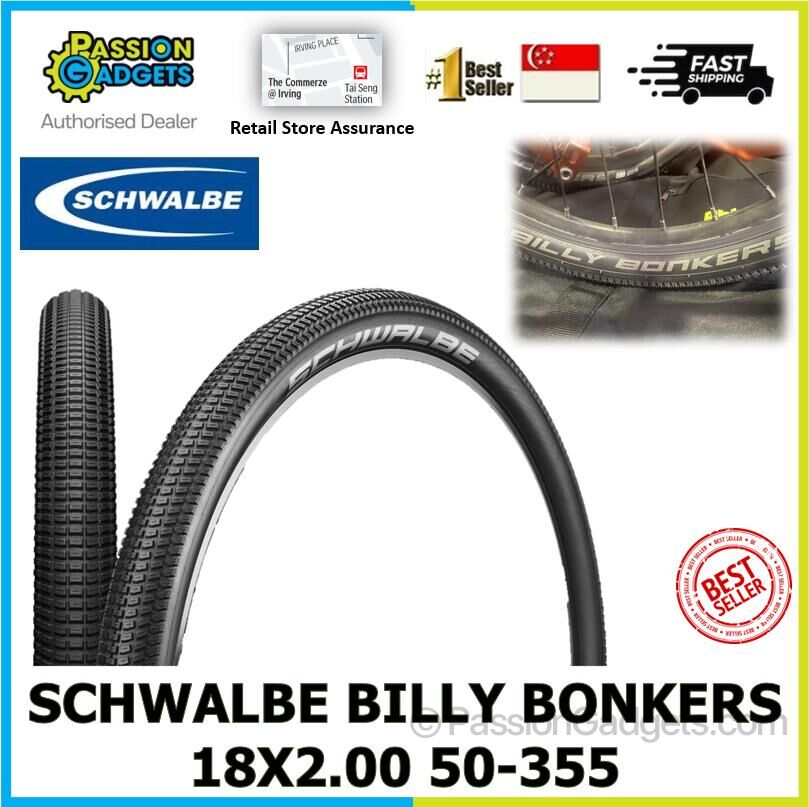 Addix Schwalbe Reifen Billy Bonkers HS600 fb 18x2.00 Z 50-355 sw-Skin Perf 