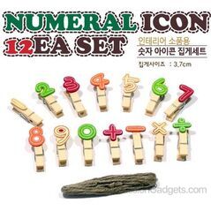 Numbers Photo Clip Set+Line