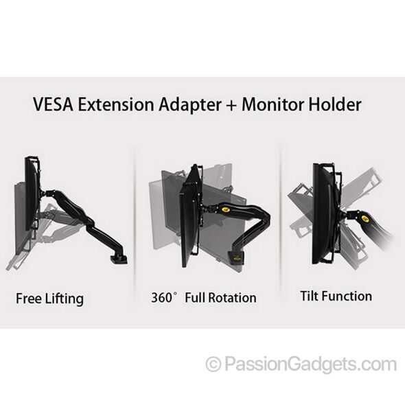 NB FP-1 North Bayou Extension VESA Adapter Fixing Bracket Monitor Holder  Support for 17 - 27 inch No Mounting Hole