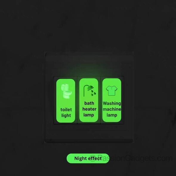 Glow in the Dark Switch Button Indication Label Luminous Strip Night ON ...